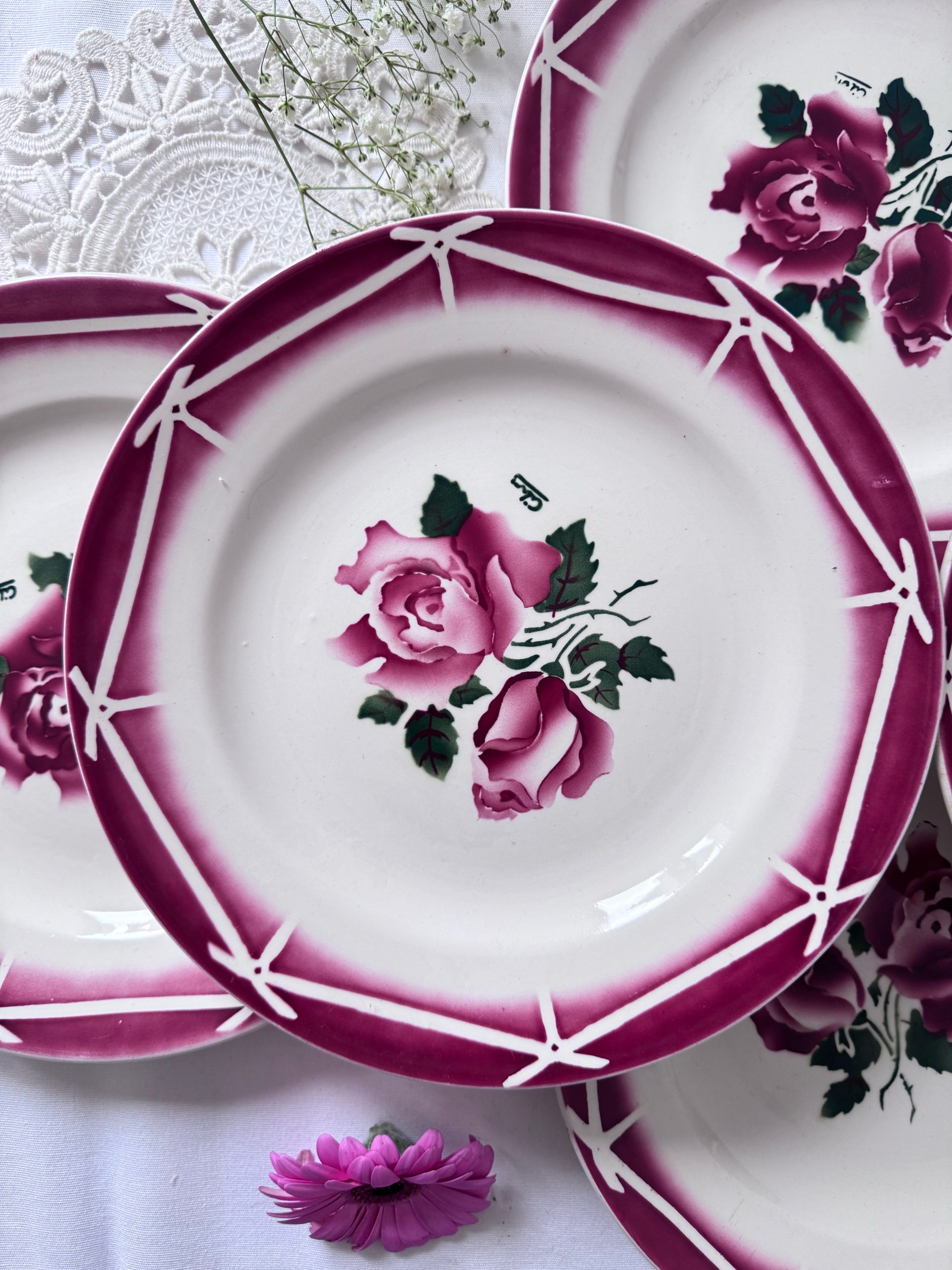 6 assiettes creuses Sarreguemines Cibon – Image 2