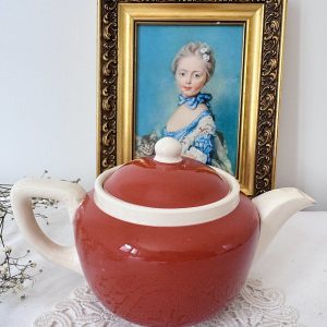 Théière ancienne marron Sarreguemines