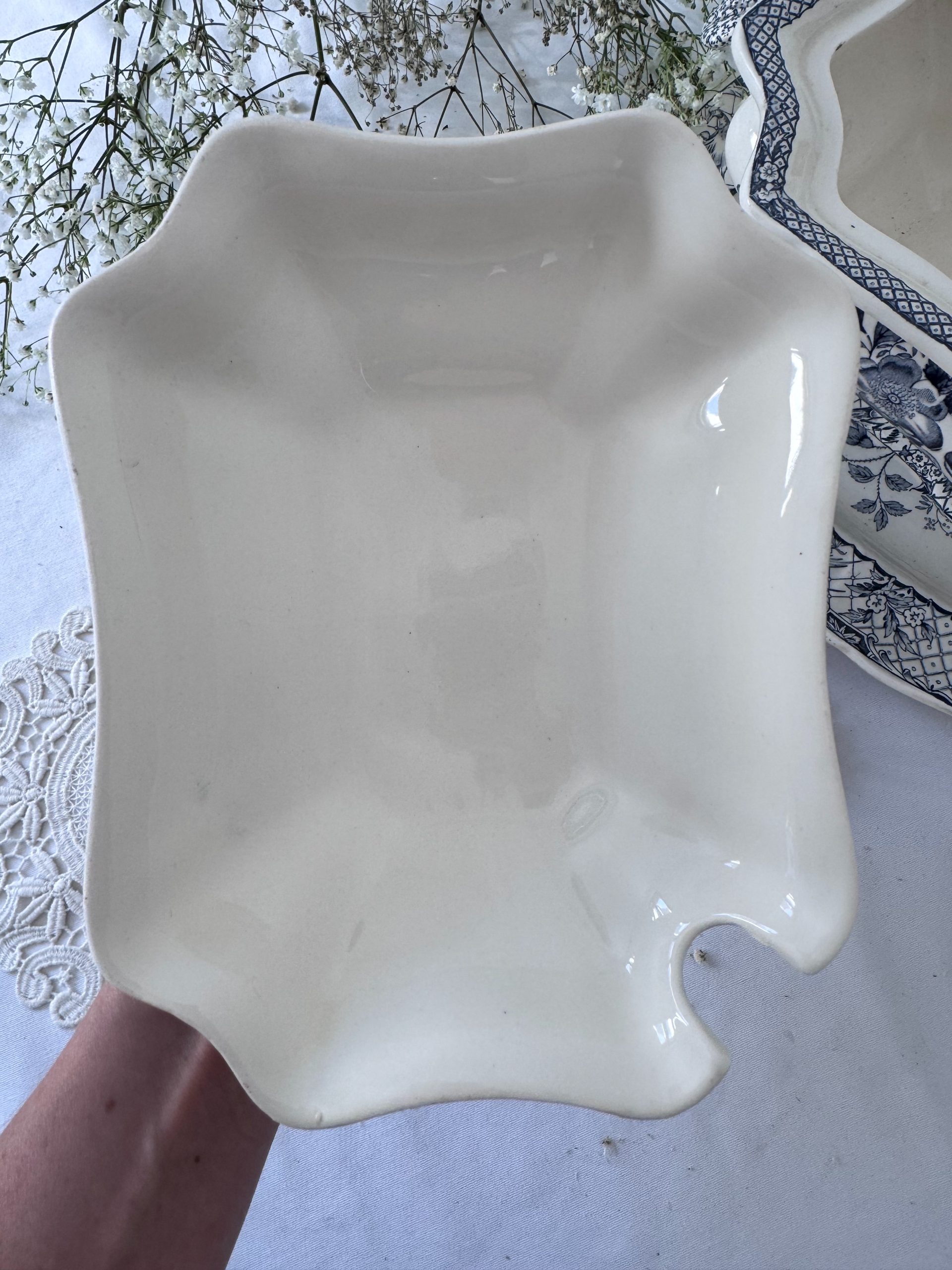Soupière Tupperware Avec Couvercle Bleu - Bon état - Manque Les Sur-poignées