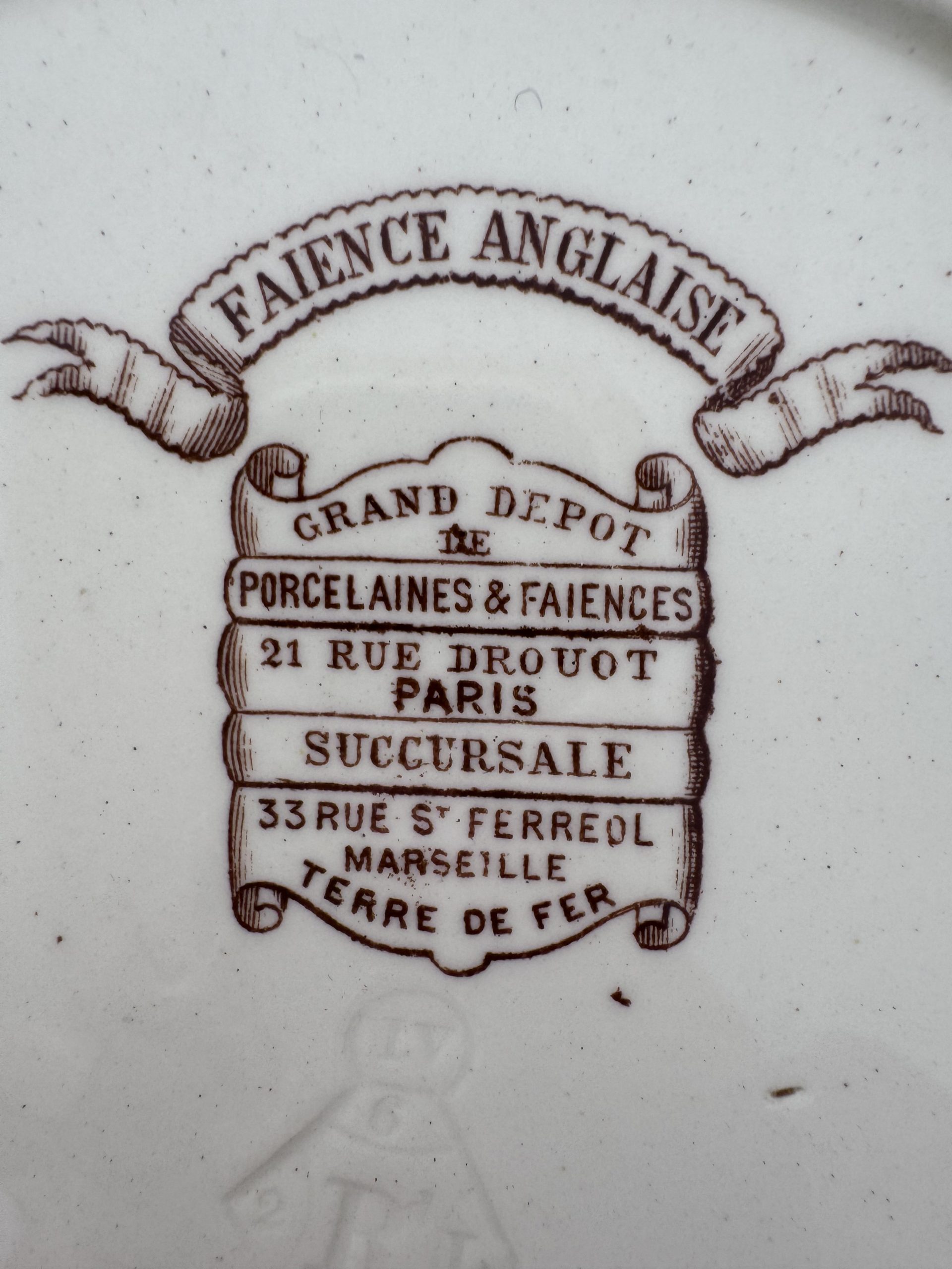 Assiette polychrome Brown Westhead Moore 1890 – Image 2