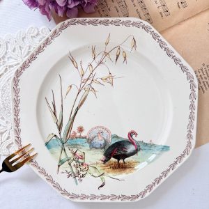Assiette polychrome Brown Westhead Moore 1890