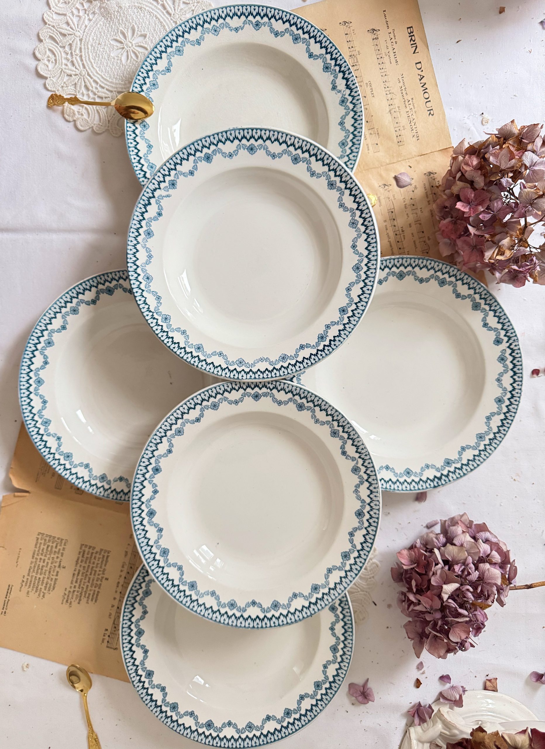 6 assiettes creuses Sarreguemines Arras – Image 2