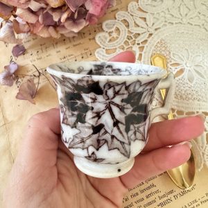 Tasse dinette noire Sarreguemines Bryonia