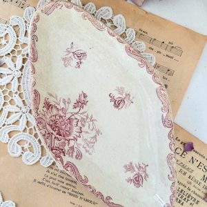 Ravier rose en terre de fer