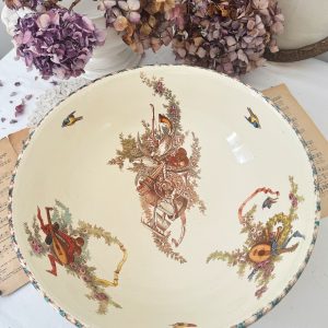 Vasque sur pied polychrome Emile Bourgeois