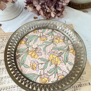 Assiette corbeille Sarreguemines polychrome