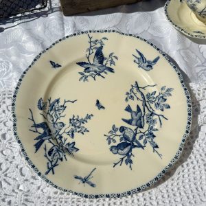 Lot 2 plats ronds oiseaux chanteurs (réservé Lada)