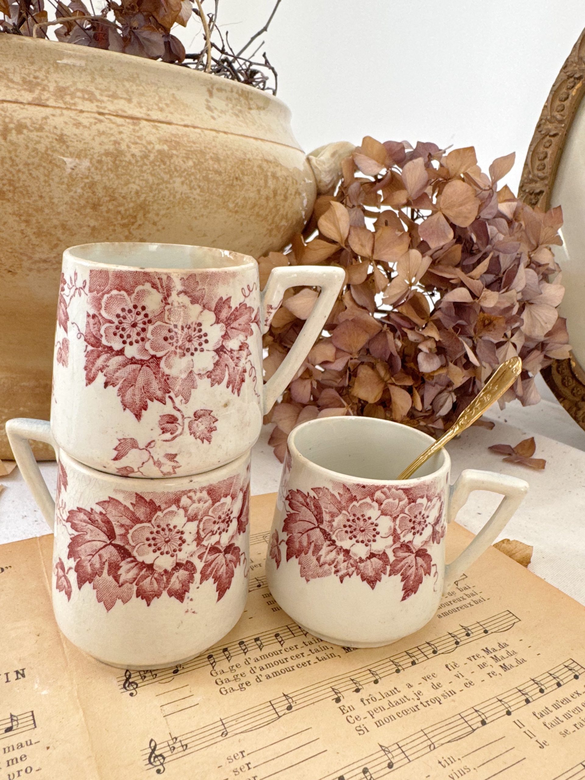 Tasse terre de fer rose Saint-Amand Marion (réservée Simona) – Image 3