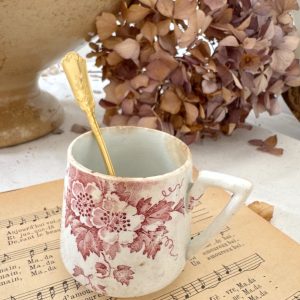 Tasse terre de fer rose Saint-Amand Marion (réservée Simona)