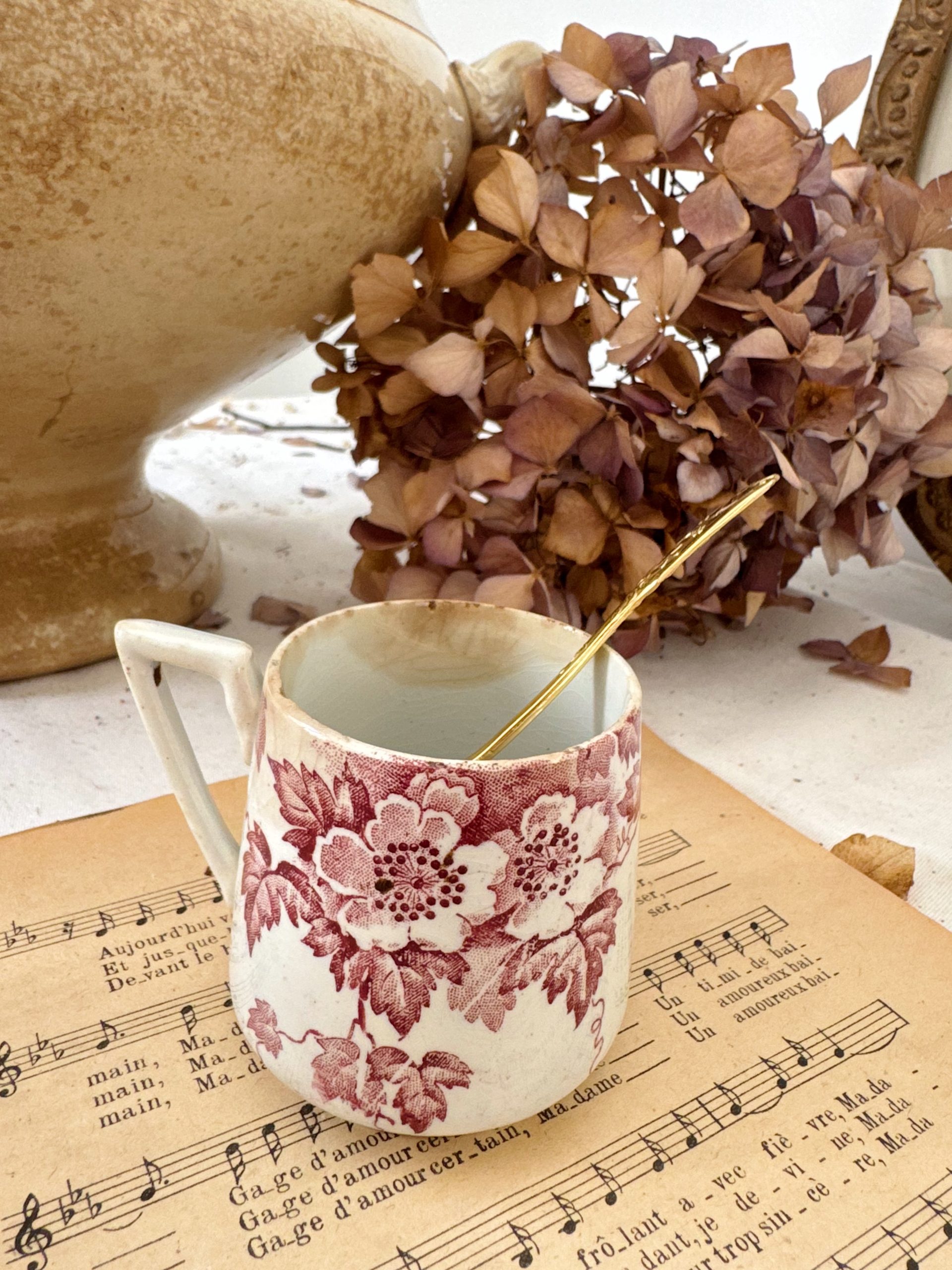 Tasse terre de fer rose Saint-Amand Marion (réservée Simona) – Image 2