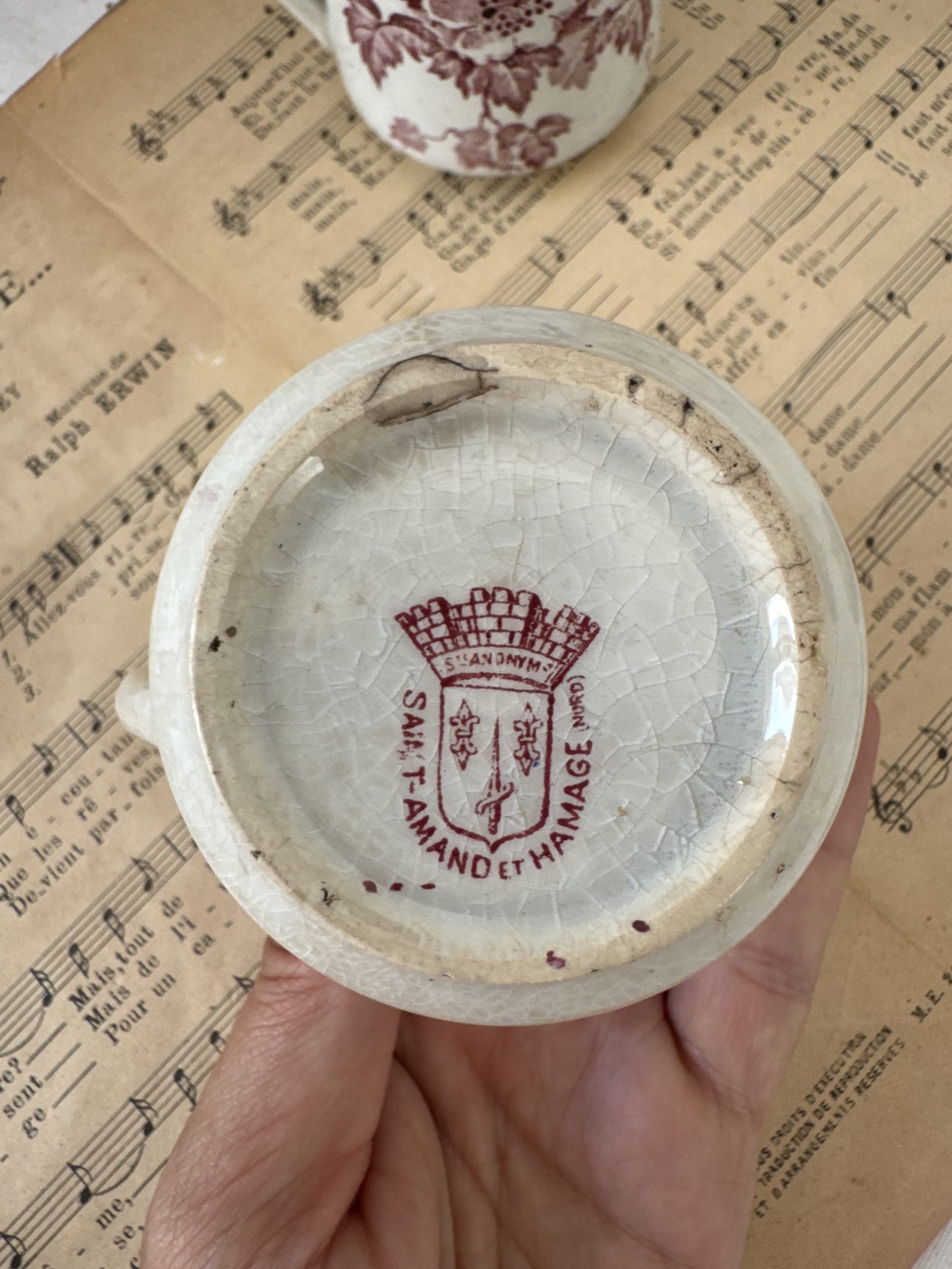 Tasse terre de fer rose Saint-Amand Marion (réservée Simona) – Image 4