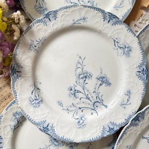 6 assiettes plates Lunéville oeillets Hélène