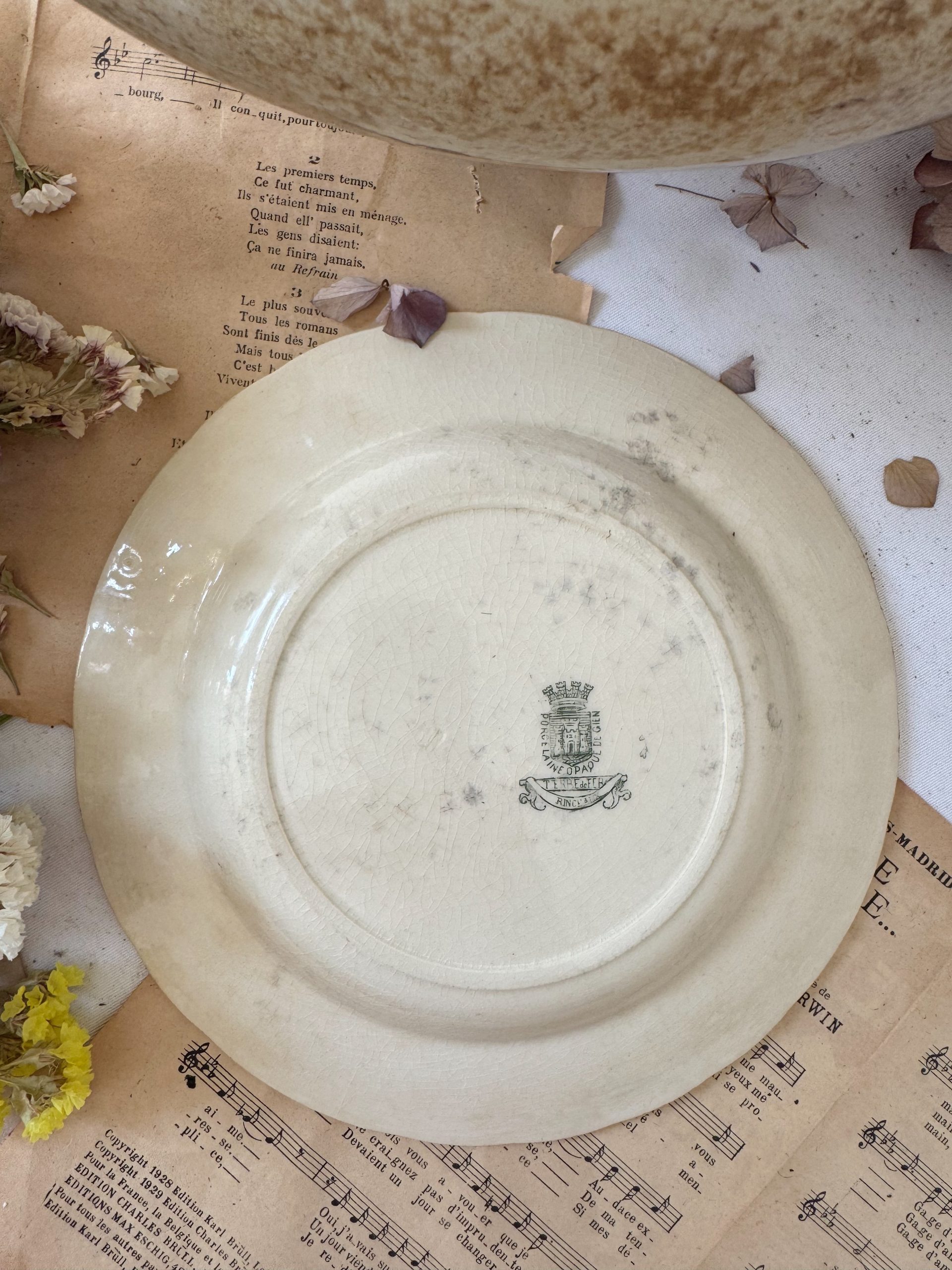 Assiette creuse Gien Rinceaux – Image 2