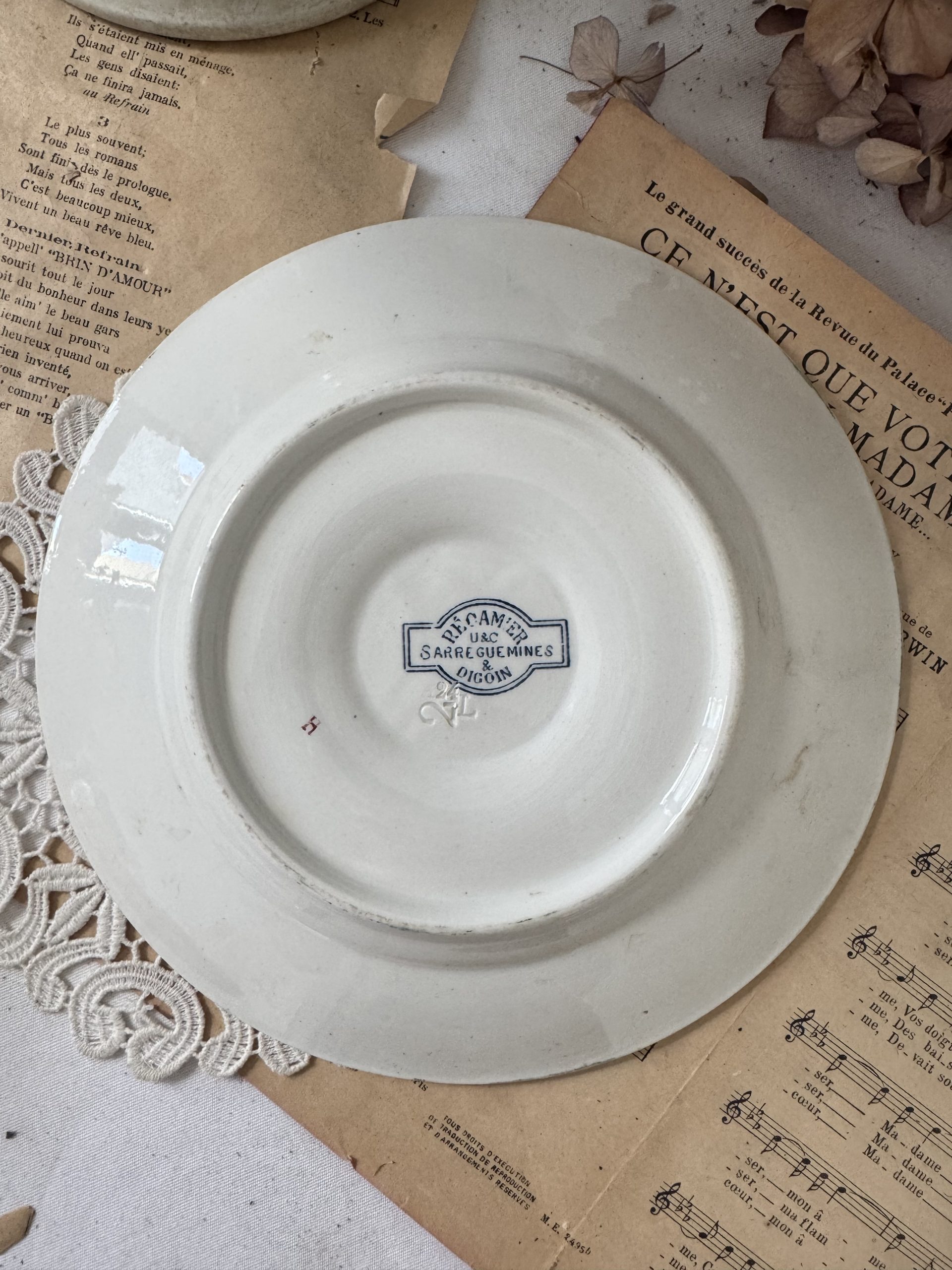 Assiette à Artichauts Sarreguemines Récamier – Image 2