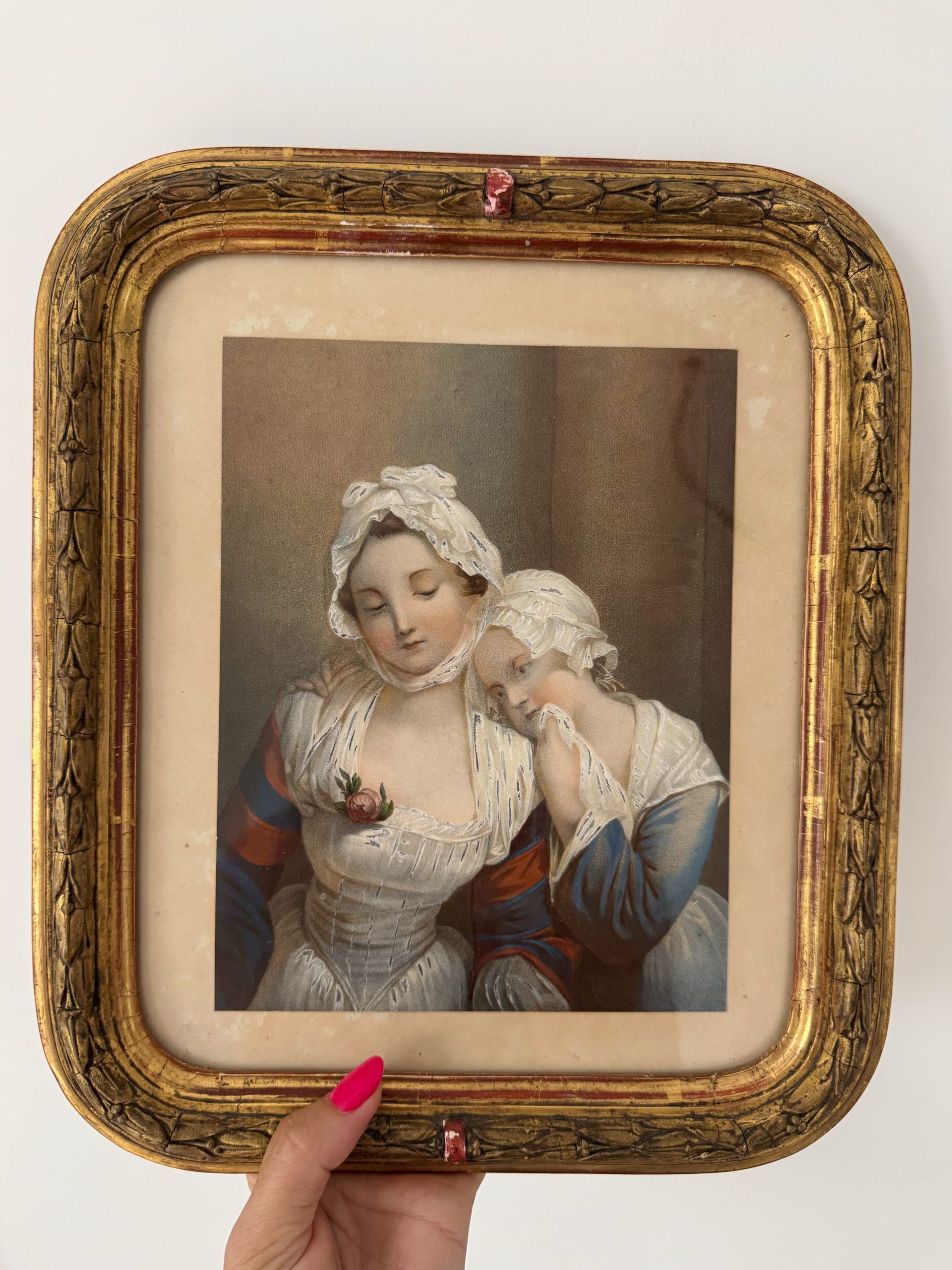 Chromolithographie des "deux soeurs" d'après JB Greuze – Image 2