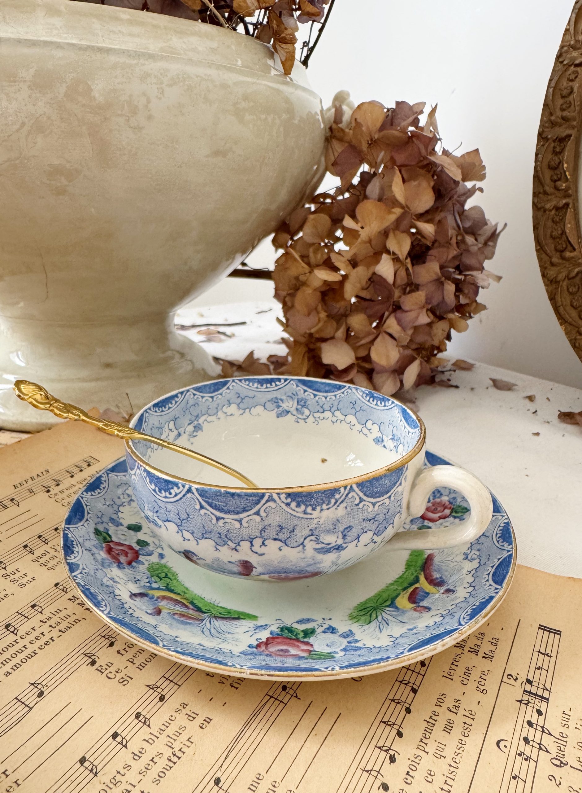 Tasse polychrome Sarreguemines oiseau de paradis – Image 3