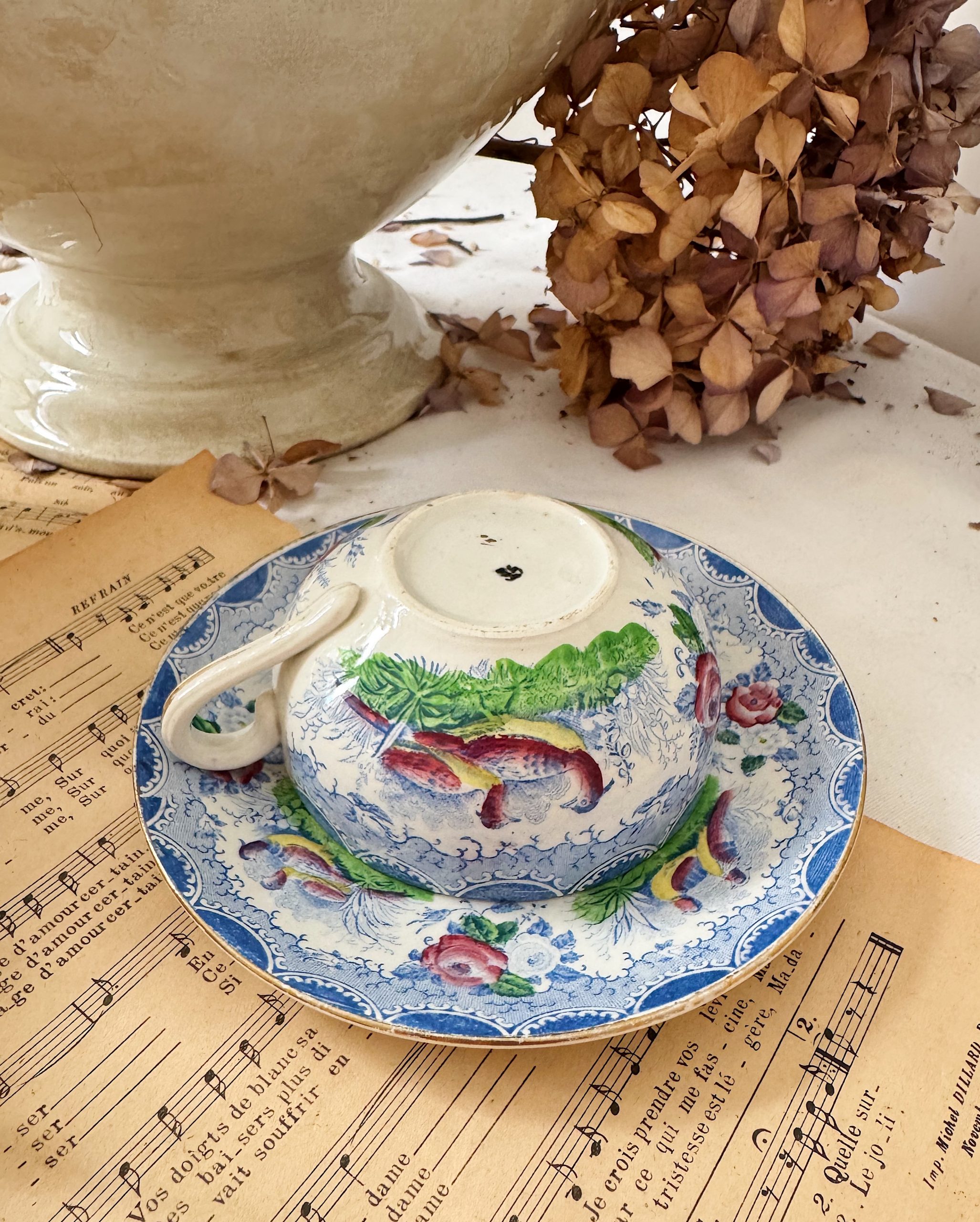 Tasse polychrome Sarreguemines oiseau de paradis – Image 2
