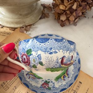 Tasse polychrome Sarreguemines oiseau de paradis