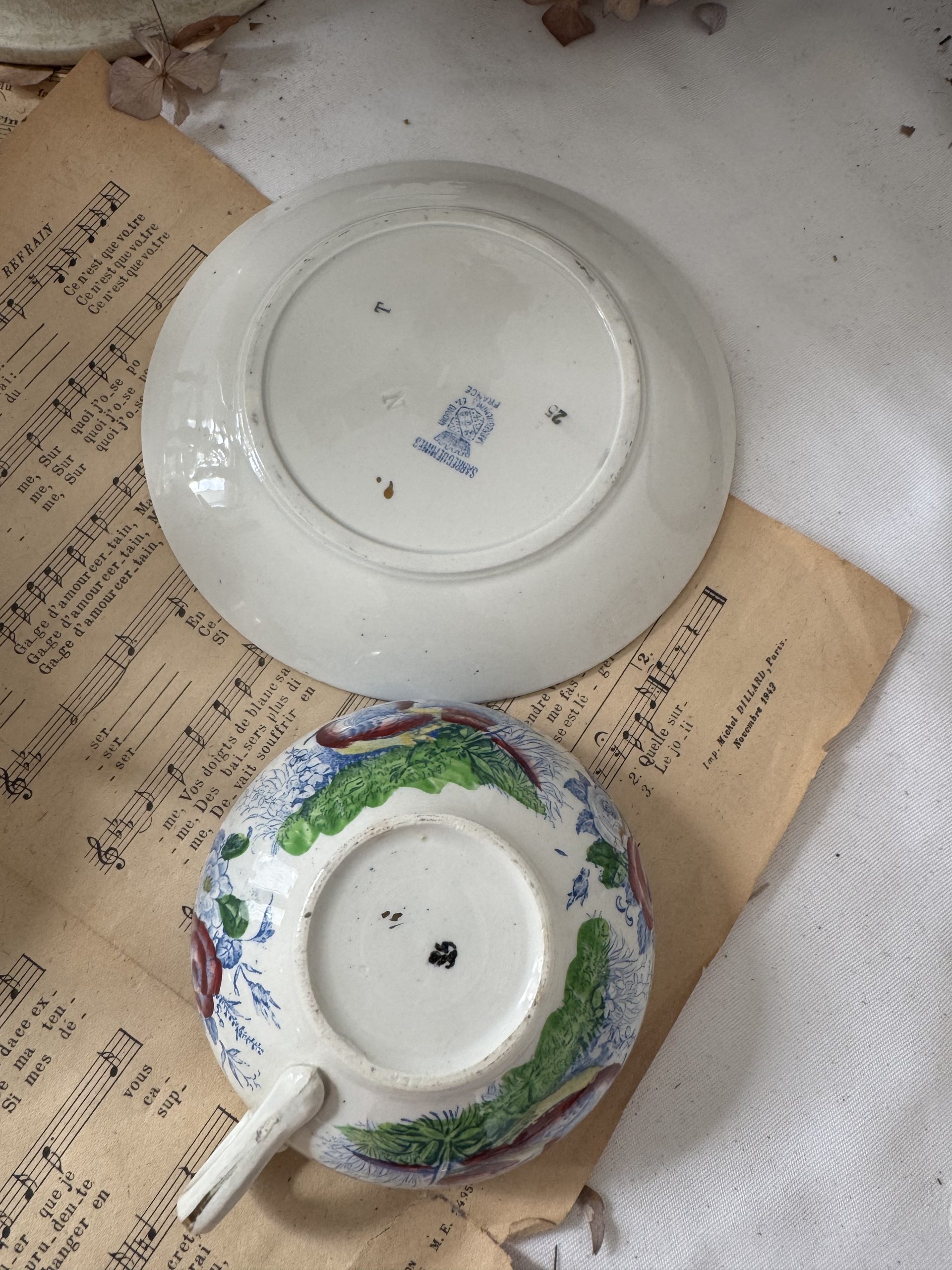Tasse polychrome Sarreguemines oiseau de paradis – Image 4
