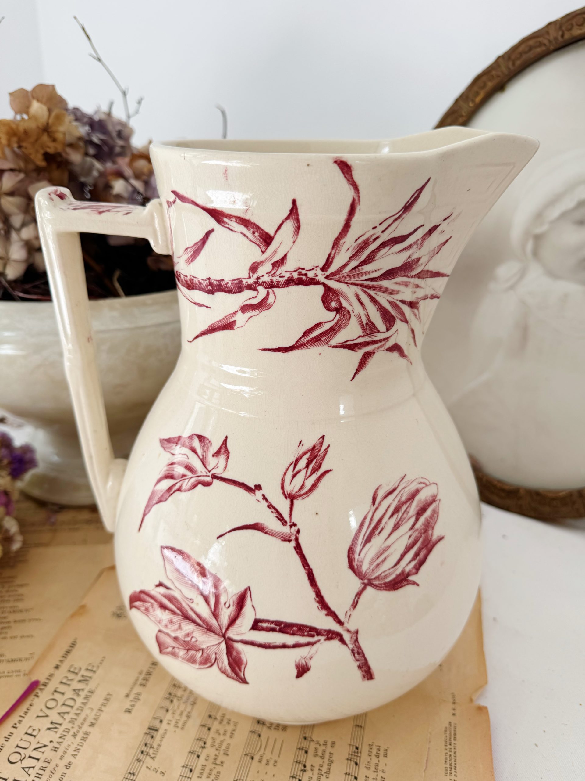 Grand Broc rose terre de fer fleurs – Image 2