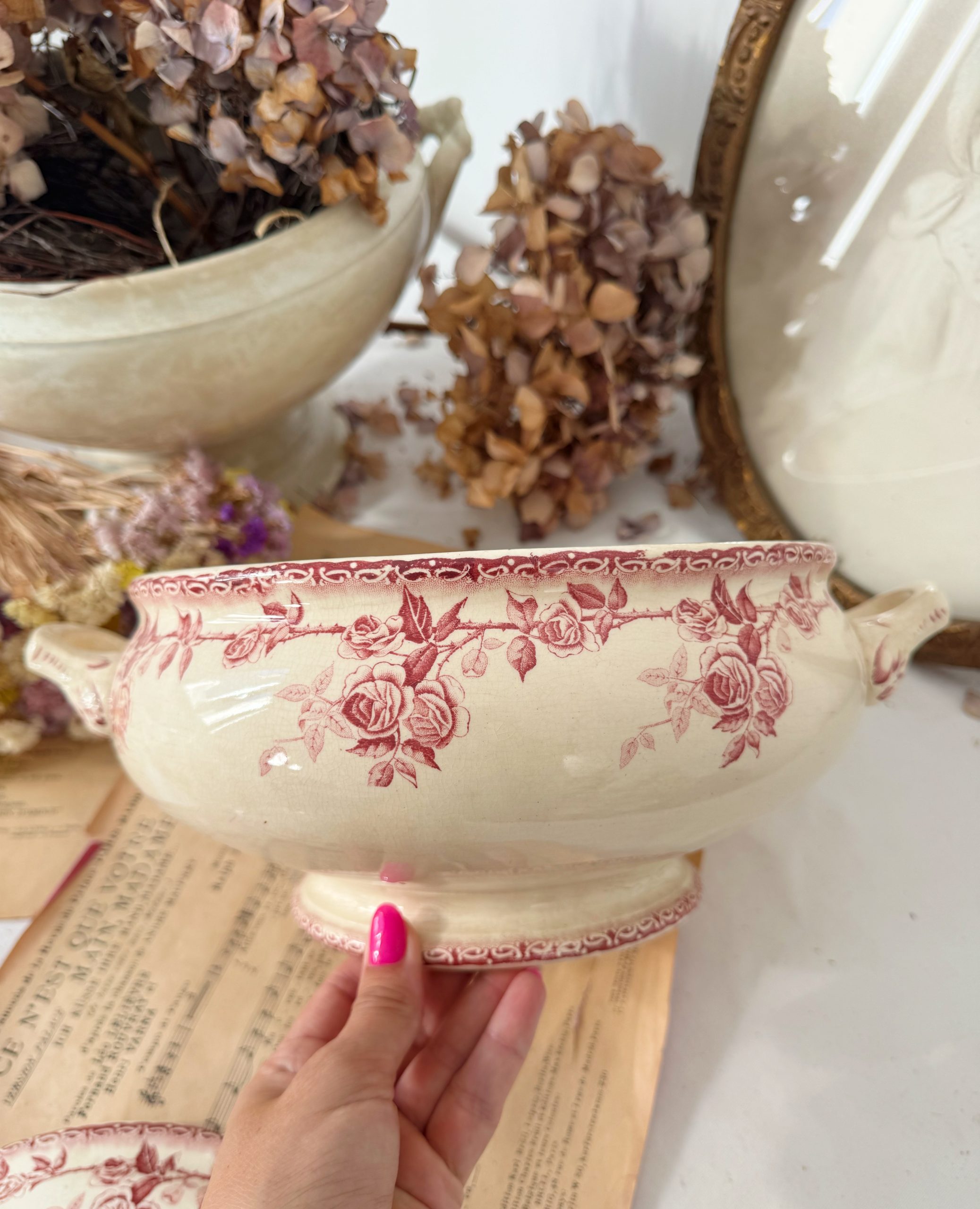 Soupière rose Choisy le Roi modèle Paris – Image 2