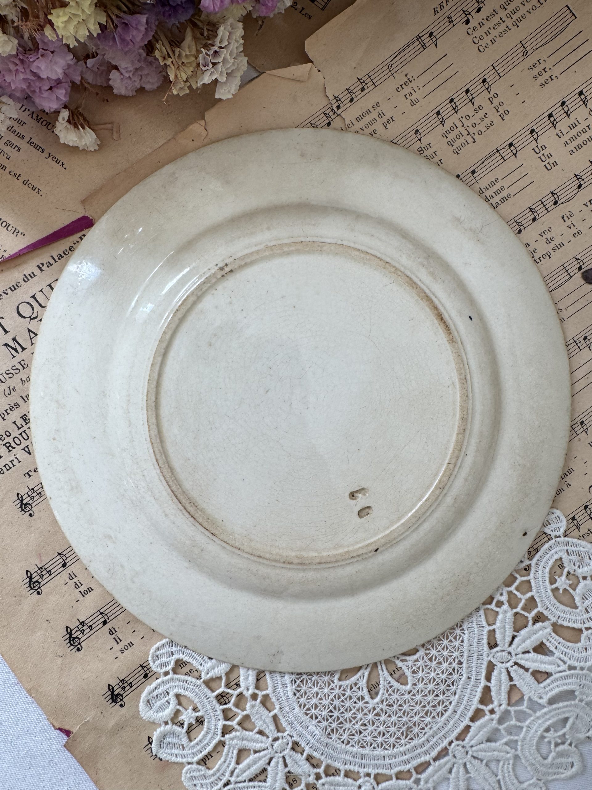 Assiette sépia Choisy le Roi oiseaux (reservée Carine) – Image 2