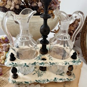Serviteur Huile & vinaigre terre de fer Oiseaux